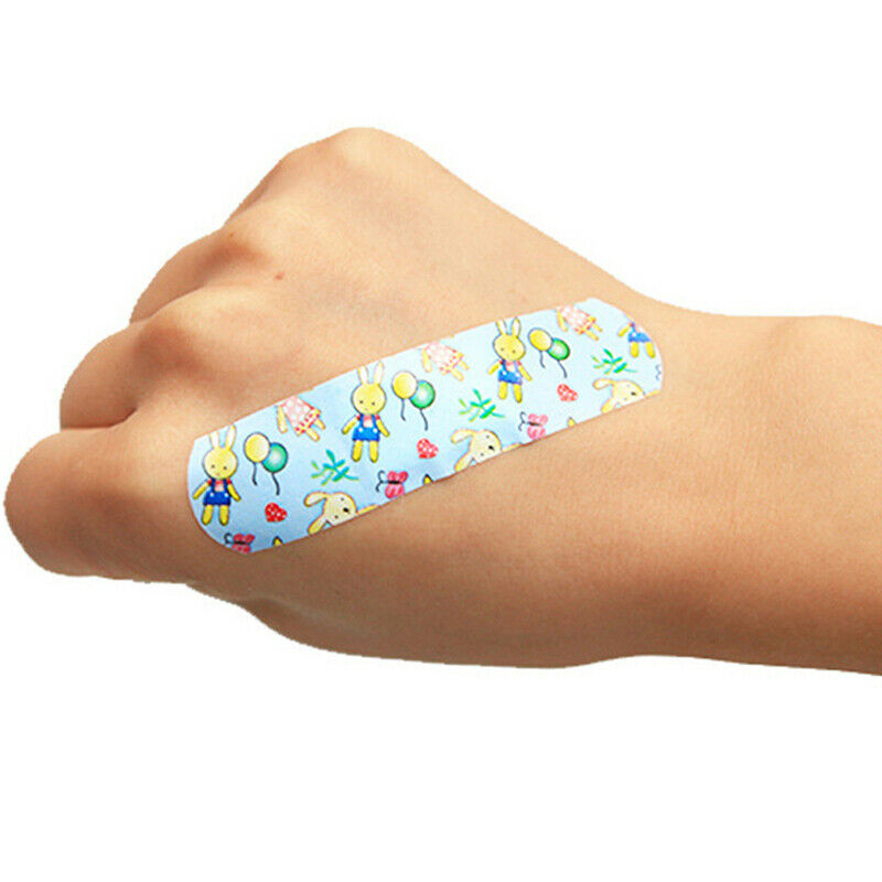 100PCS Waterproof Breathable Cute Cartoon Adhesive Bandages Wound DressingBX