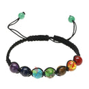 7 Chakra New Healing Balance Beaded Bracelet Lava Yoga Reiki Prayer Stone Unisex
