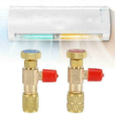 2pcs Refrigeration Charging Adapter R22 + R410 For 1/4in Safety Valve Servi I4S1