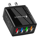 USB Hub Wall Charger Power Adapter US Plug Charging Block Black