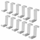 Pack of 12 Stainless Steel Over Door Hooks Hanger Over Cupboard Hooks Drawe