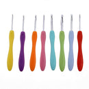 Soft Handle 8pcs Colorful Aluminium Crochet Hooks Knitting Needls Set