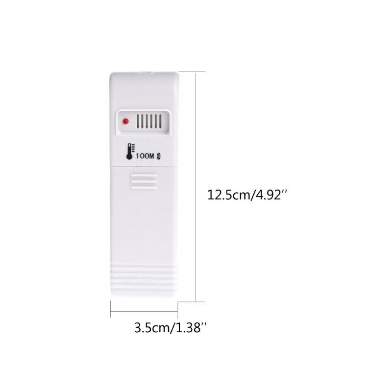 Wireless Thermometer Weather Station C / F Temperature Desk Clock + Transmitter