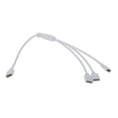 RGB LED Flexible Strip 4 Pin Female to 3 Female Connector Cable White V3N2