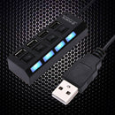 4 Port USB Charging Dock Station Quick Charger with Indicator and Switches