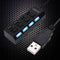 4 Port USB Charging Dock Station Quick Charger with Indicator and Switches