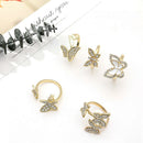 Rhinestone Opening Knuckle Ring for Women Charming Holiday Party Street Jewelry