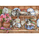 5D DIY Full Drill Diamond Painting Flower Dish Cat Cross Stitch Embroidery A