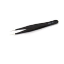 2Pcs/set New Black Anti-static Straight Curved Tweezers Fashion ToolsES