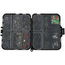 Lushazer 170Pcs/Lot Fishing Tackle Box Set with Fishing Hooks,Weights,Jig H