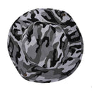 Outdoor Fishing Camping Hiking Sun Cap Round Rim Brim Men Women Hat Grey Wh