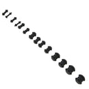 7 Pairs of Acrylic Ear Tunnels Plugs Ear Stretchers Expanders 00G-12G--Blac