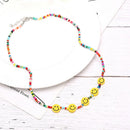 Boho Women Smile Face Choker Colorful Beads Chain Charm Necklace Jewelry Gi BX