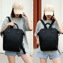 Pure Color Mommy Travel Backpacks Nylon Large Maternity Nappy Bags (Black) SN9F