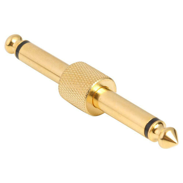6.35mm Mono Jack Male to Male Coupler Plug Adapter Connector Jack Connector A#S