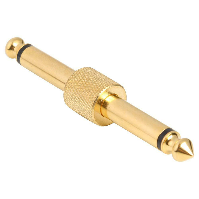 6.35mm Mono Jack Male to Male Coupler Plug Adapter Connector Jack Connector A