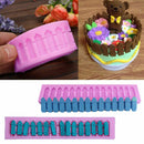 Silicone Molds Lace Fondant Cake Mould Fence Grass Decorating Tool Key S2Q5