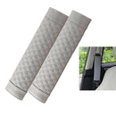 2pcs Stylish Driving Car PU Safety Seat Belt Pads Cover Protector gray