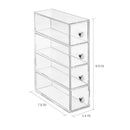 4 Plastic Vanity, Compact Narrow Storage Organization Drawers Set for Cosme