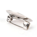 100 Pcs brooch tray Alloy DIY Brooch Findings Base Blanks Trays Backs 20mm ~ï¼ˆ