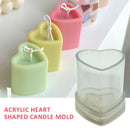Acrylic Heart Shape Candle Mold Handmade Love Soap Perfume Wax Making Mould