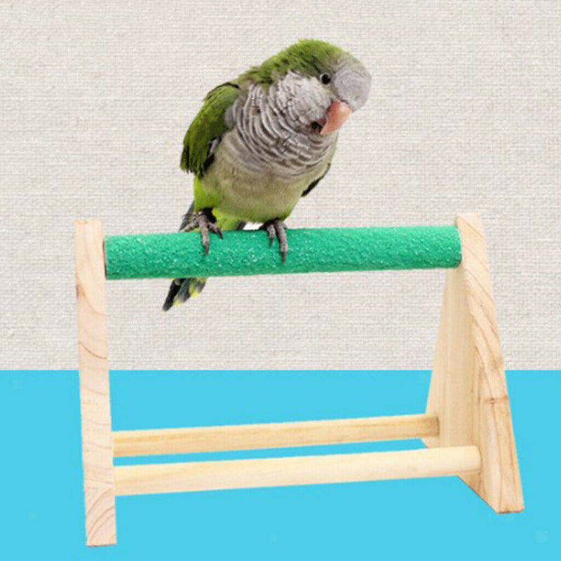 Wooden Parrots Perch Tabletop Grinding Bird