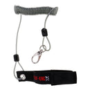 Elastic Steel Wire Fishing Coiled Lanyard Retractable Rope Tether Net Holder