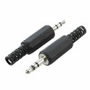 5 Pcs Black Plastic Housing 3.5mm Audio Jack Plug Headphone Connector I6Q5