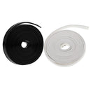 2Pcs 3 Meters x 15mm Faux Leather Strap Strips Leather Craft Black & White