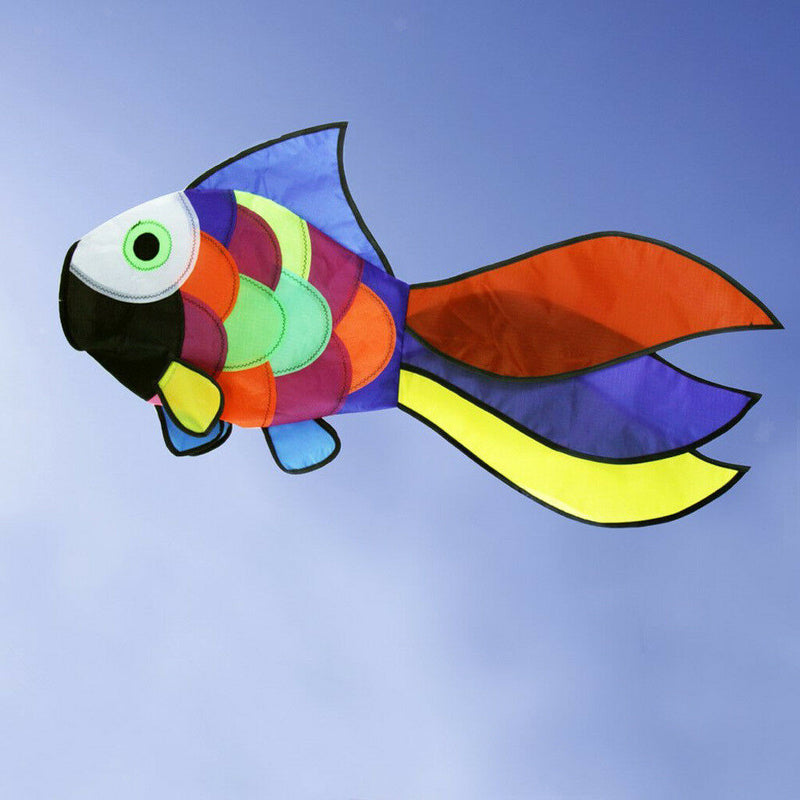 Fish Nylon Kite Tail Windsock Rainbow Outdoor Garden Decor Park Outdoor Toys
