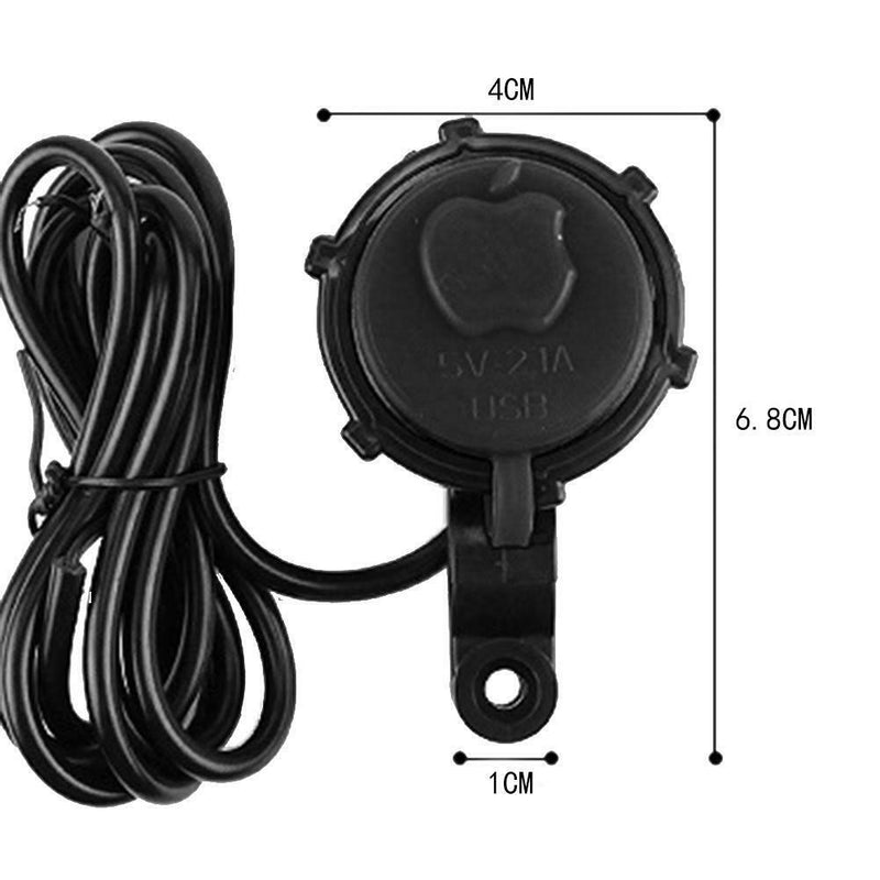 Cigarette Motorcycle Charger USB Power Motorbike Switch Socket Lighter With
