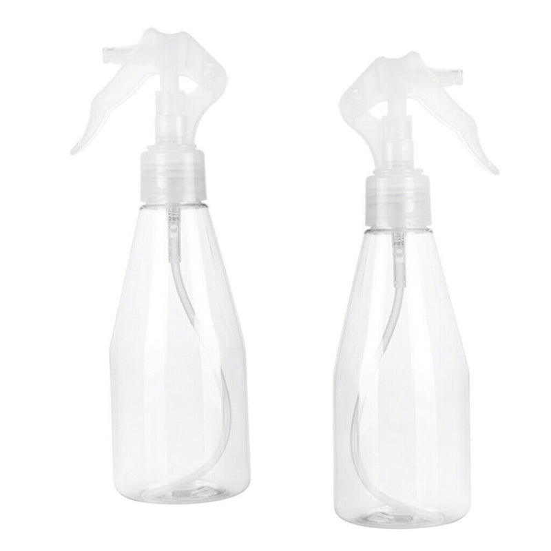 2pcs 200ml Cleaning Clear Travel Empty Spray Bottle Trigger Hand Watering