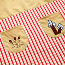 Classical Embroidery Apron Plaid Women Bowknot Kitchen Chef Apron Dress Wit X7T6