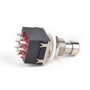 9-pin 3PDT Guitar Effects Pedal Box Stomp Foot Metal Switch True Bypass black Bj