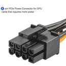 1X(Pcie Adapter Cable,2-Pack 6-Pin To 8-Pin Pcie Express Power Adapter Cabl