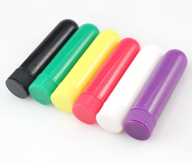 10pcs Aromatherapy Oil Blank Nasal Inhaler Tubes Complete Sticks Empty