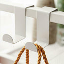 4pcs Stainless Steel Door Hook Z Type Kitchen Bathroom Hooks Clothes Holder