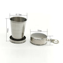 Travel Traveling Telescopic Collapsible Shot Glass Emergency Pocket Fol QZY