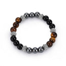 black matte stone tiger eye excellent jewelry matte agate energy stone braceleJR