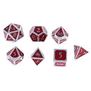 7pcs Set Dice Multi-sided Dice Red Gem Dice For D \u0026 D Table Game