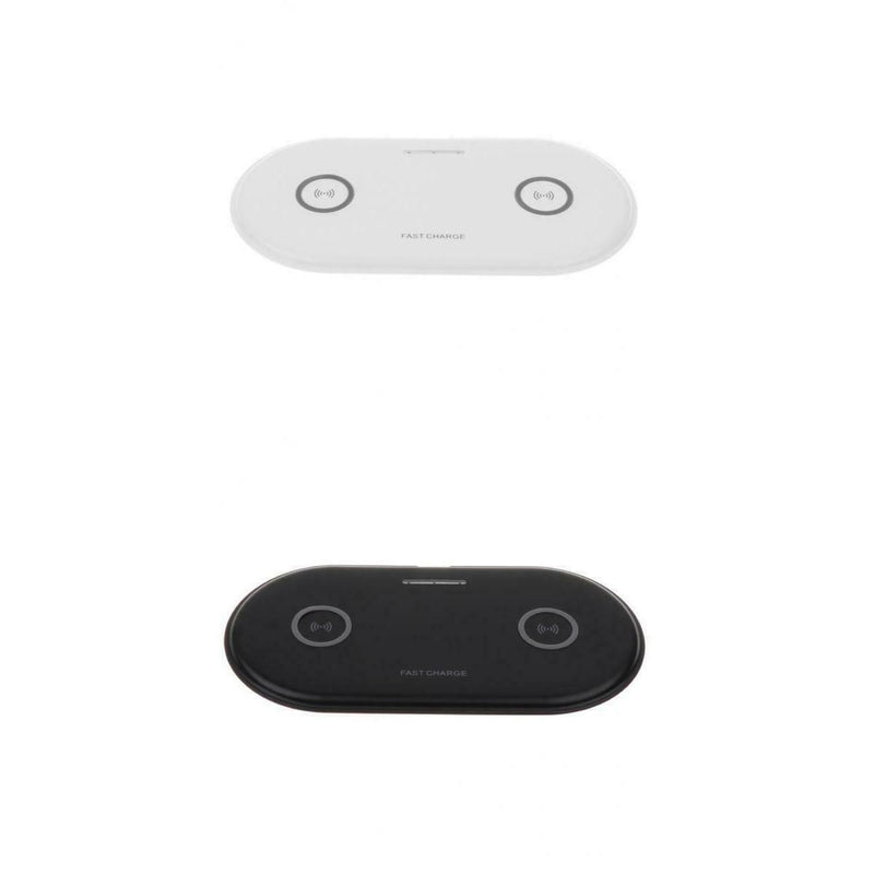 2 Pieces Universal Dual Wireless Charger 5W Ultra-Thin Qi Charging Pad Fast