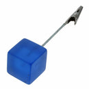 Square Wire Memo Holder Paper Note Clip (Translucent Blue)