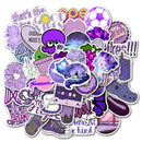 50Pcs No Repeat Purple Fresh Cartoon Stickers For Luggage Bicycle Car PhoJBTEUS
