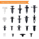 435 Pcs Car Retainer Clips & Plastic Fasteners Kit - 19 Most Popular Sizes