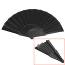 Portable Folding Plastic Frame Foldable 9" Length Black Hand Fan Gift for Friend