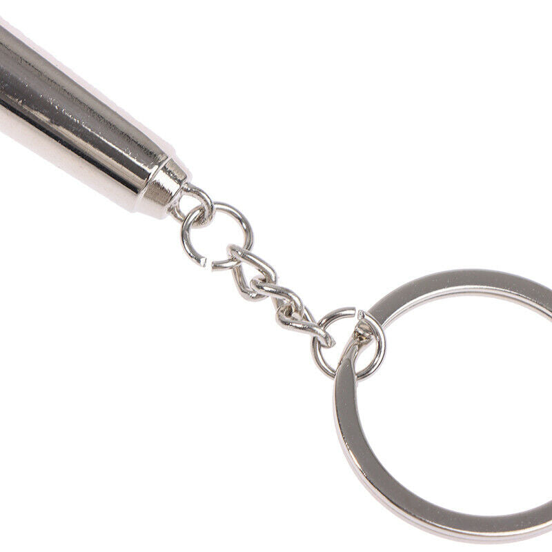 Simulation microphone keychain creative gift personalized car bag pendantB Ew