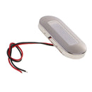 2pcs 316 Stainless Steel LED Oblong Marine Courtesy Lights, 12V Blue/White