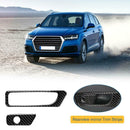 2pcs/set Carbon Fiber Glove Box Switch Frame Trim Kit for Audi Q7 SQ7 4M 16-19