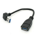 Usb 3.0 Angle 90 Degree Extension Cable Male To Female Adapter Cord Data Do