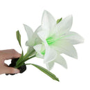 Solar Powered Lily Flower LED Light Yard Garden Path Landscape Lamp Outdoor